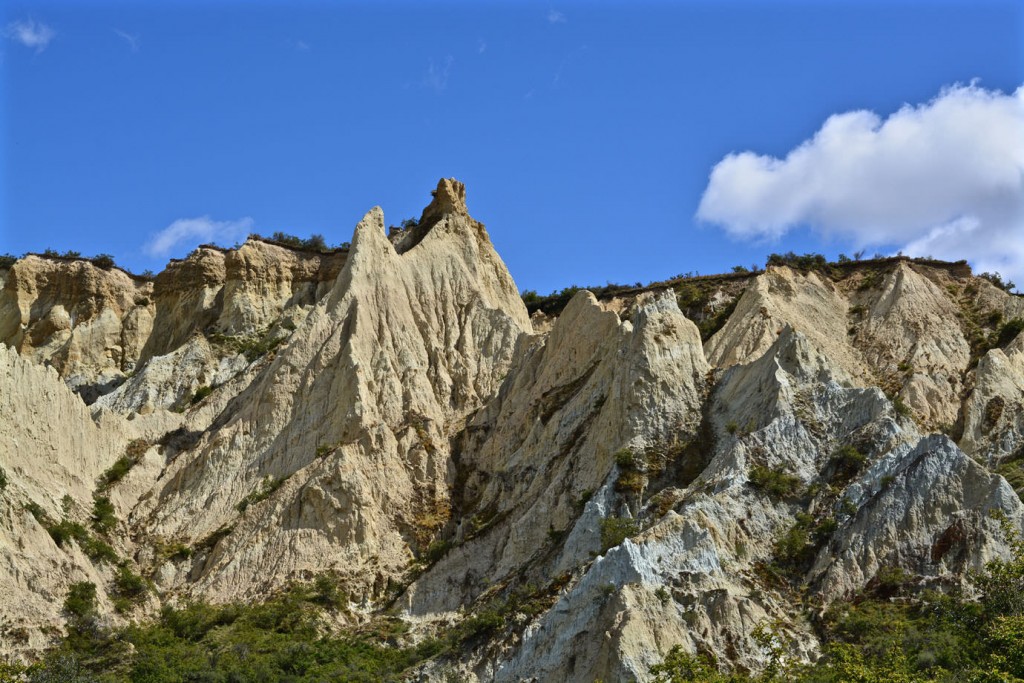 Clay Cliffs rock formation, New Zealand