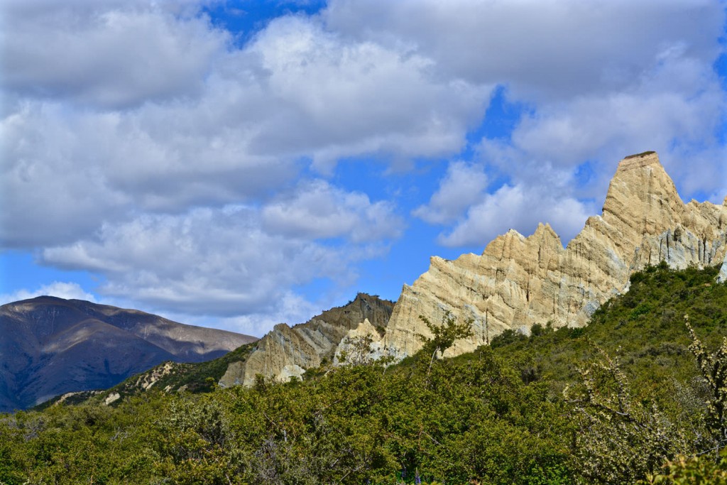 Clay Cliffs rock formation in New Zealand